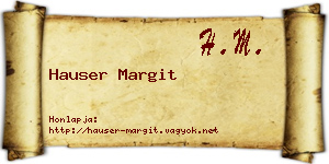 Hauser Margit névjegykártya